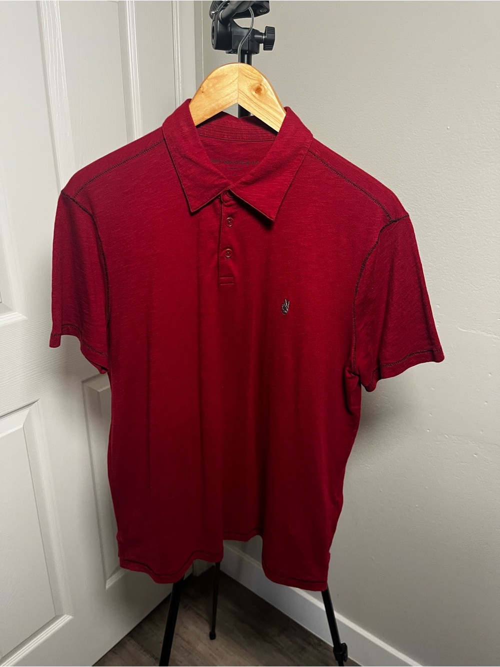 John Varvatos Men's Red Polo Shirt
